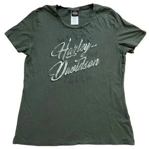 Harley Davidson Motorcycles Women's T-Shirt Old Glory Laurel, MD XL - Fits Med